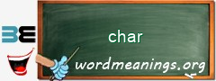 WordMeaning blackboard for char